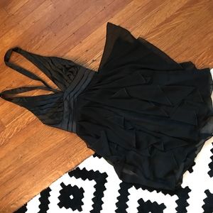 Arden B black ruffled formal dress - size XS